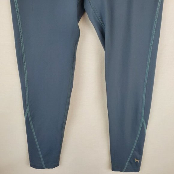 PINK Victoria's Secret Leggings Ultimate High Waist Logo Wide Band Blue SZ SMALL - Picture 6 of 13